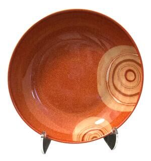 Denby Fire Chilli Stoneware 32 oz Pasta Bowl England Individual Serving Bowl EUC